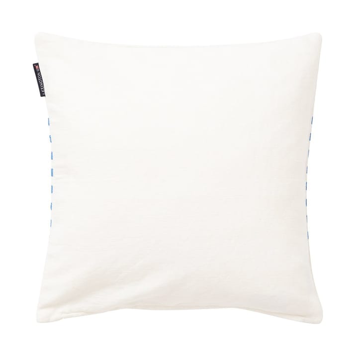 Μαξιλαροθήκη Embroidery Striped Linen/Cotton 50x50 cm, Off White-blue Lexington