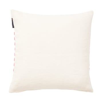 Μαξιλαροθήκη Embroidery Striped Linen/Cotton 50x50 cm - Off White-red - Lexington