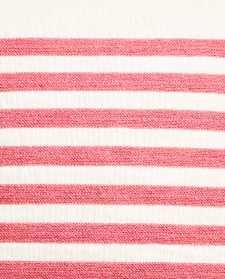 Μαξιλαροθήκη Embroidery Striped Linen/Cotton 50x50 cm, Off White-red Lexington