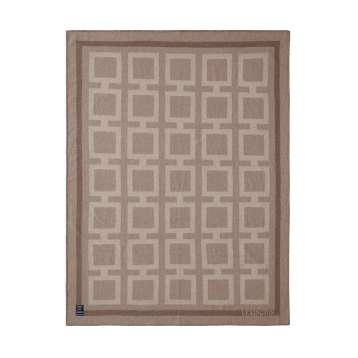 Μάλλινη κουβέρτα Graphic Recycled 130x170 cm, Light beige Lexington