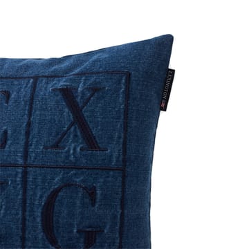 Icons Denim Logo κάλυμμα μαξιλαριού 50x50 cm - Μπλε τζιν - Lexington