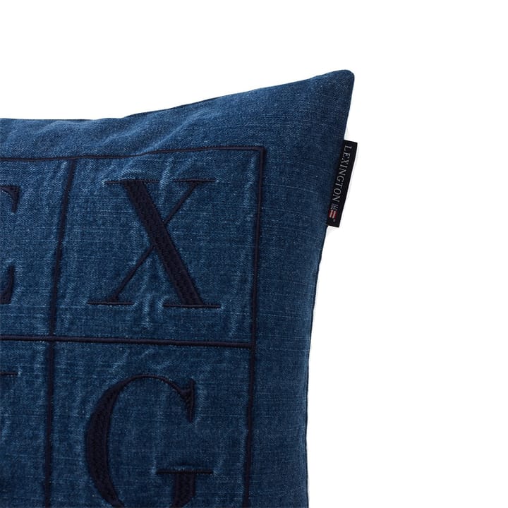 Icons Denim Logo κάλυμμα μαξιλαριού 50x50 cm, Μπλε τζιν Lexington