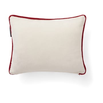 Μαξιλάρι Joy organic cotton velvet 30x40 εκ. - Λευκό-κόκκινο - Lexington