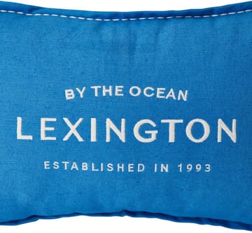 Μαξιλάρι Logo Embroidered Linen/Cotton 50x50 cm - Blue - Lexington