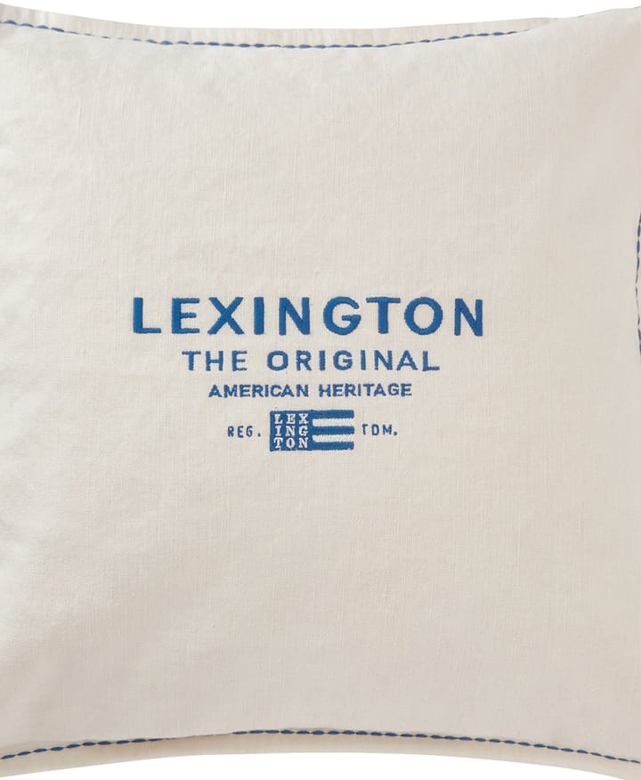 Μαξιλαροθήκη Logo Embroidered Linen/Cotton 50x50cm, White Lexington