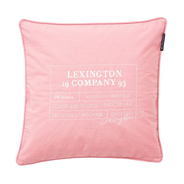 Μαξιλαροθήκη Logo Organic Cotton Canvas 50x50 cm - Pink - Lexington