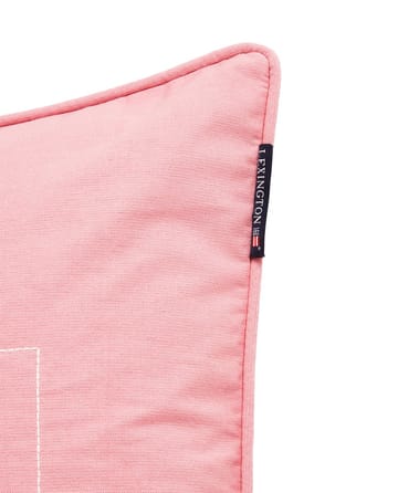 Μαξιλαροθήκη Logo Organic Cotton Canvas 50x50 cm - Pink - Lexington