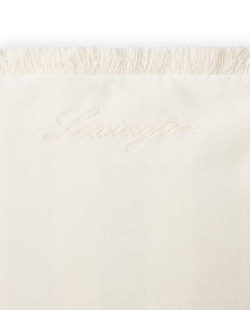 Βελούδινη μαξιλαροθήκη Organic cotton velvet fringe 50x50 εκ. - Άσπρο - Lexington