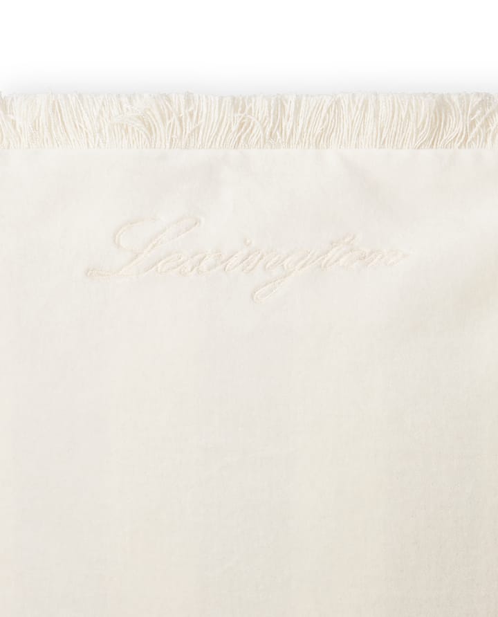 Βελούδινη μαξιλαροθήκη Organic cotton velvet fringe 50x50 εκ., Άσπρο Lexington