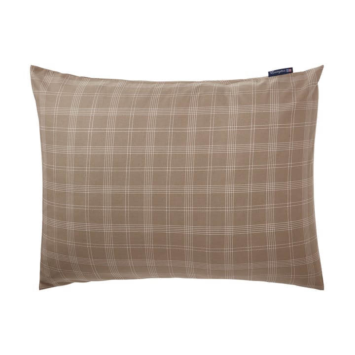 Καρό κάλυμμα μαξιλαριού Pinpoint Oxford 50x60 cm - Brown - Lexington