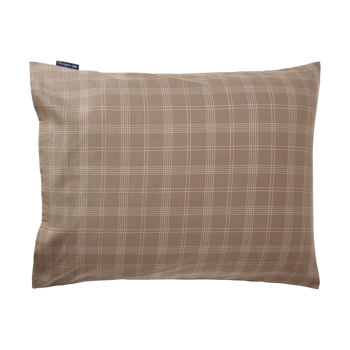 Καρό κάλυμμα μαξιλαριού Pinpoint Oxford 50x60 cm, Brown Lexington