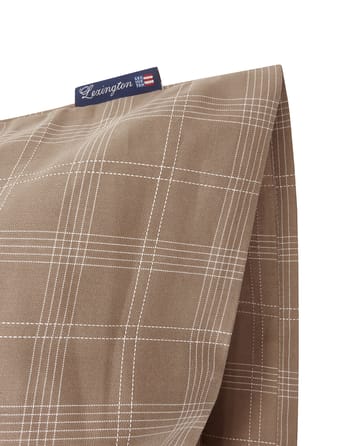 Καρό κάλυμμα μαξιλαριού Pinpoint Oxford 50x60 cm - Brown - Lexington