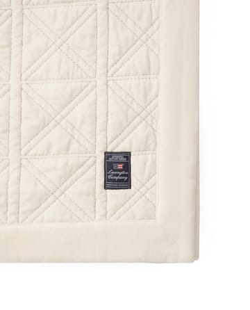 Καπιτονέ βελούδινο κάλυμμα Quilted organic cotton velvet  260x240 cm - Άσπρο - Lexington