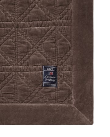 Καπιτονέ Βελούδινη Κουβέρτα Rattan Quilted Velvet 160x240 cm - Brown - Lexington