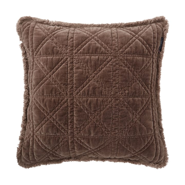 Κάλυμμα Μαξιλαριού Rattan Quilted Velvet 50x50 cm - Brown - Lexington