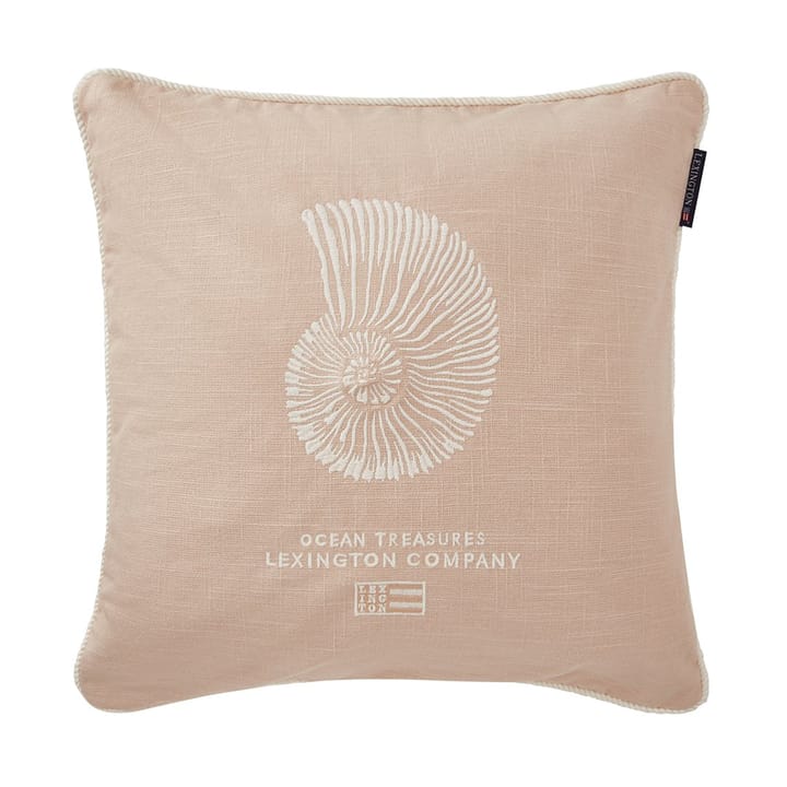 Μαξιλαροθήκη Sea Embroidered Recycled Cotton 50x50cm - Light Beige - Lexington