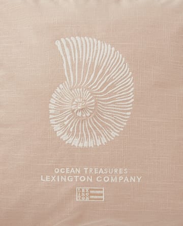 Μαξιλαροθήκη Sea Embroidered Recycled Cotton 50x50cm - Light Beige - Lexington