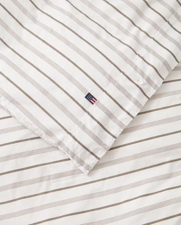 Σετ κρεβατιού Striped Cotton Poplin 150x210 cm - White - Lexington