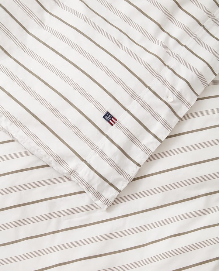 Σετ κρεβατιού Striped Cotton Poplin 150x210 cm, White Lexington