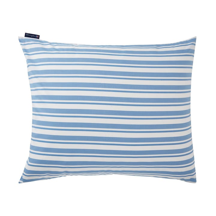 Μαξιλαροθήκη Striped Cotton Poplin 50x60 cm, White-Blue Lexington