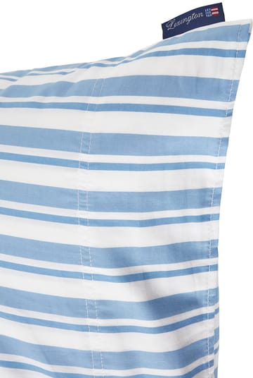 Μαξιλαροθήκη Striped Cotton Poplin 50x60 cm - White-Blue - Lexington