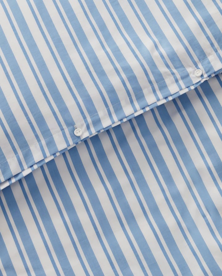 Σετ κλινοσκεπασμάτων Striped Cotton Poplin, White-Blue, 2 μαξιλαροθήκες Lexington