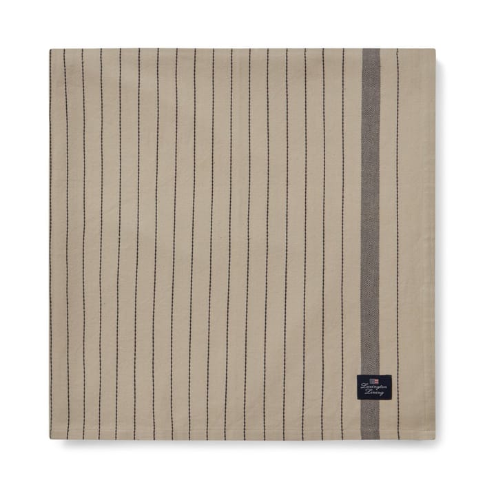 Striped Organic Cotton τραπεζομάντιλο 150x250 cm - Beige-dark grey - Lexington