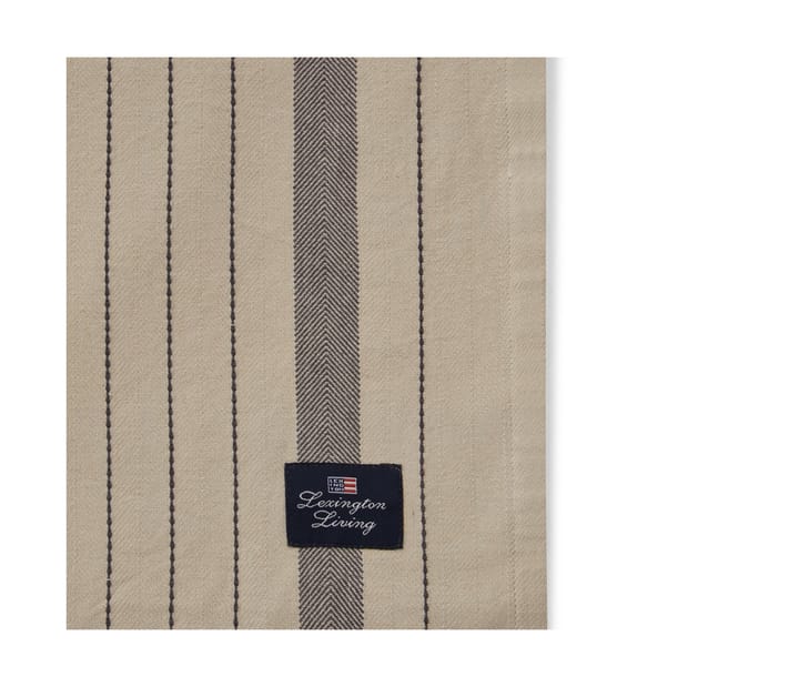 Striped Organic Cotton τραπεζομάντιλο 150x250 cm - Beige-dark grey - Lexington