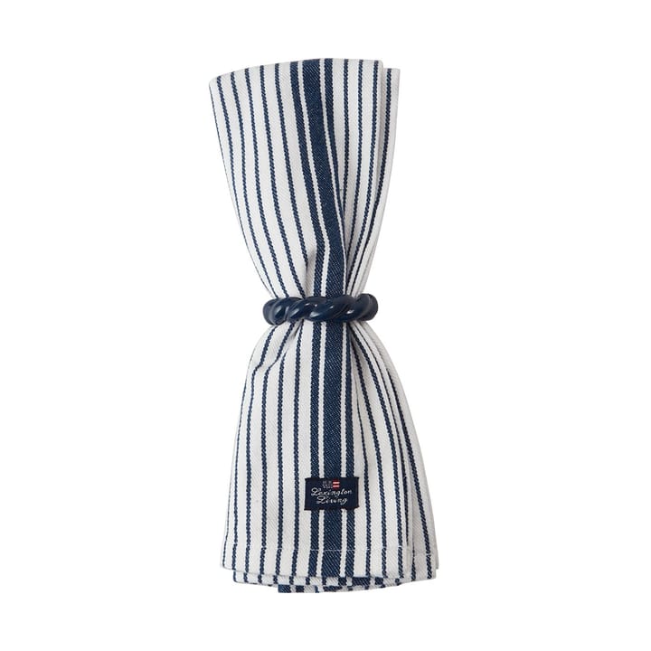 Striped Organic Cotton χαρτοπετσέτα 50x50 cm, Navy Lexington