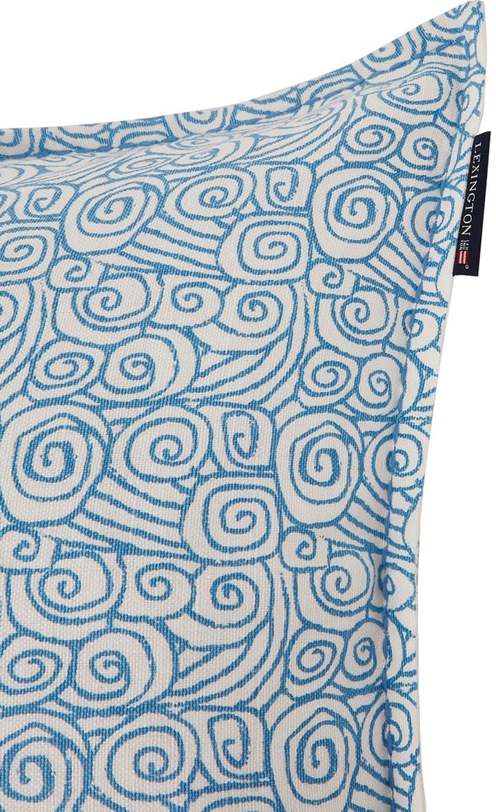 Μαξιλαροθήκη Waves Printed Linen/Cotton 50x50 cm, White Lexington