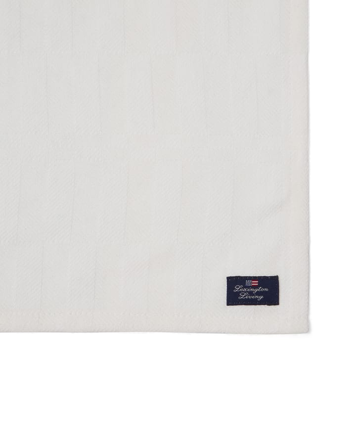 Λευκή βαμβακερή πετσέτα White jacquard cotton 50x50 εκ., Άσπρο Lexington