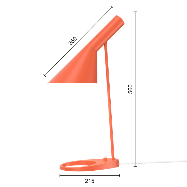 AJ επιτραπέζιο φωτιστικό, Electric orange Louis Poulsen