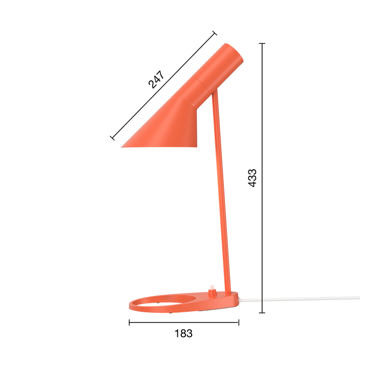 AJ MINI επιτραπέζιο φωτιστικό, Electric orange Louis Poulsen