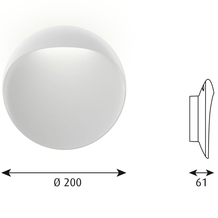 Flindt φωτιστικό τοίχου Ø20 cm, Λευκό Louis Poulsen