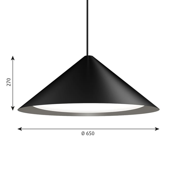 Keglen κρεμαστό φωτιστικό Ø 65 cm, Μαύρο Louis Poulsen