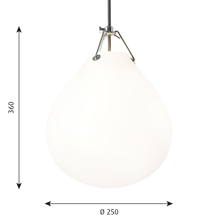 Moser κρεμαστό φωτιστικό Ø 25 cm, Ματ λευκό Louis Poulsen