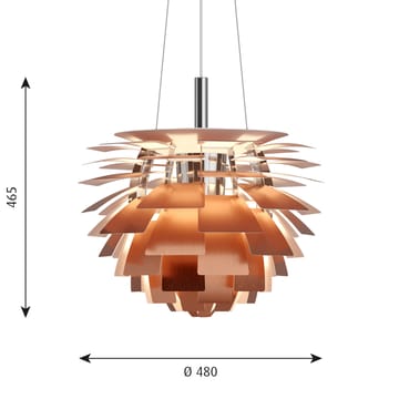 PH Artichoke κρεμαστό φωτιστικό Ø48 cm - Χαλκός - Louis Poulsen