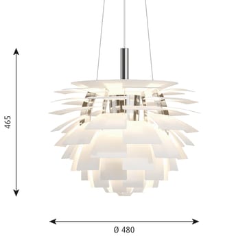 PH Artichoke κρεμαστό φωτιστικό Ø48 cm - Λευκό - Louis Poulsen