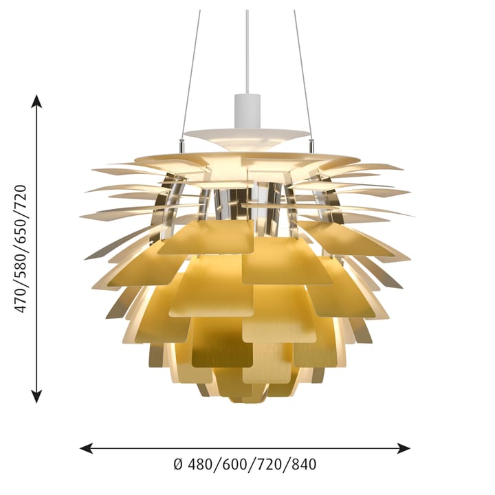 PH Artichoke κρεμαστό φωτιστικό Ø60 cm - Ορείχαλκος - Louis Poulsen