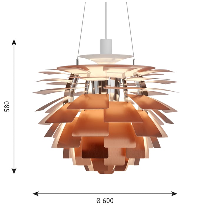 PH Artichoke κρεμαστό φωτιστικό Ø60 cm - Χαλκός - Louis Poulsen