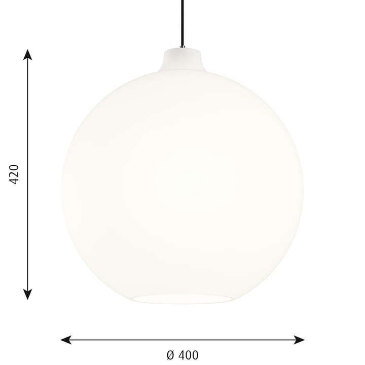 Wohlert κρεμαστό φωτιστικό Ø 40 cm, Λευκή οπαλίνα Louis Poulsen