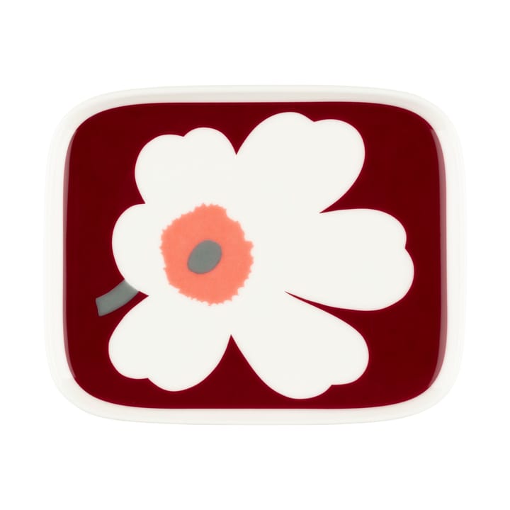 Πιάτο Juhla Unikko 12x15 εκ., White-dark cherry-ash grey Marimekko