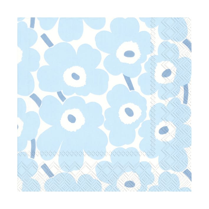 Mini Unikko χαρτοπετσέτες 20-pack, Light Blue Marimekko