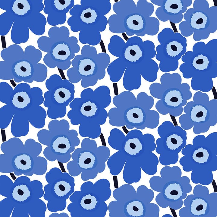 Υφασμα Pieni Unikko 100% βαμβάκι - λε�υκό-μπλε - Marimekko