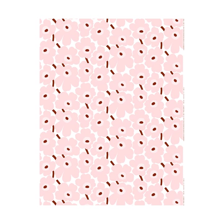 Υφασμα Pieni Unikko 100% βαμβάκι, White-pink-chestnut Marimekko