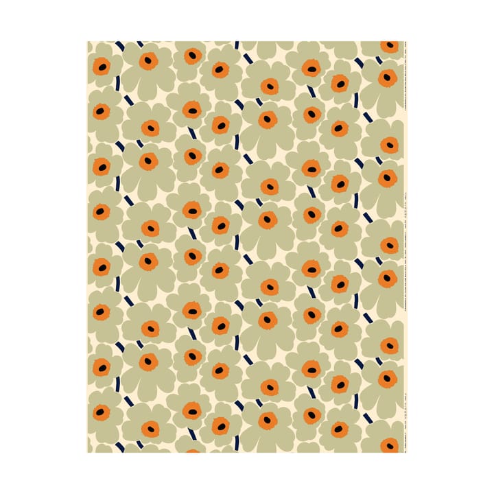 Pieni Unikko ύφασμα βαμβακερό - Salvia-warm orange - Marimekko