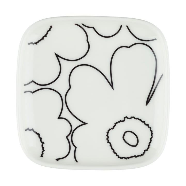 Piirto Unikko πιατάκι 10x10 εκ. - White-black - Marimekko