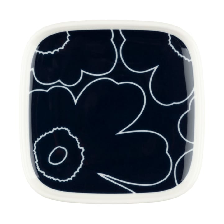 Piirto Unikko πιατάκι 10x10 εκ. - White-dark blue - Marimekko