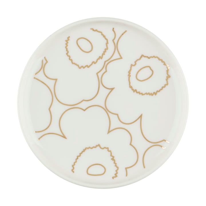 Piirto Unikko πιάτο Ø13,5 εκ. - White-gold - Marimekko