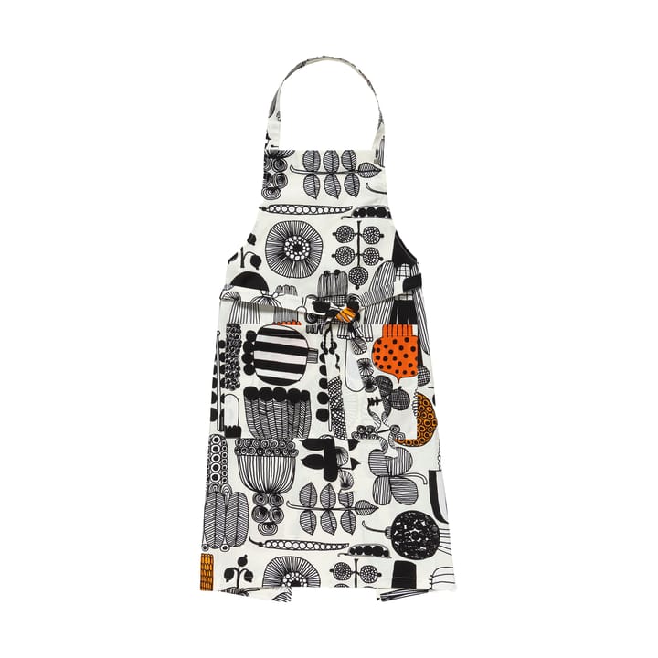 Puutarhurin parhaat ποδιά, White-black-orange Marimekko